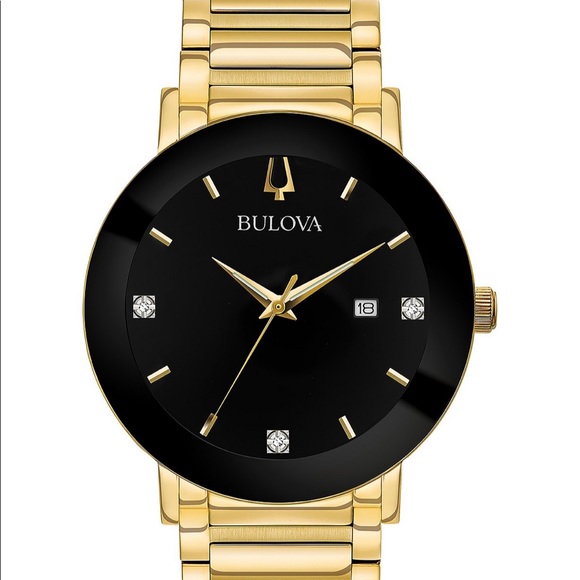 Bulova Other - Bulova Men’s 42mm gold tone watch diamond accent